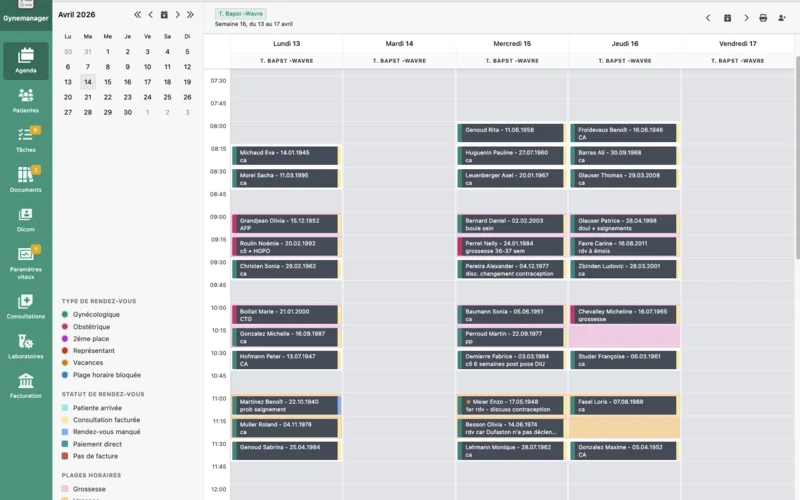 Capture d'écran 2 — Application de gestion de patientes
