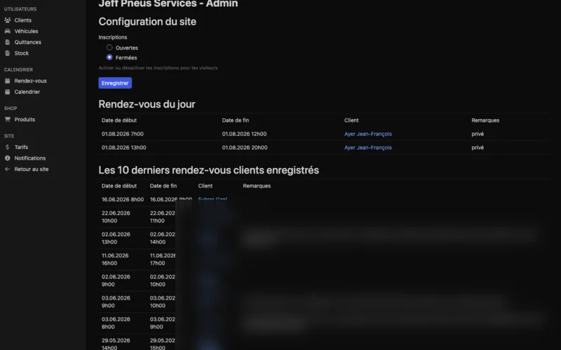 Capture d'écran 3 — Jeff Pneus Service